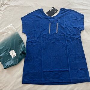 New Women’s On Running ROC (Running On Cloud) Athletic Tee T-Shirt XS Blue